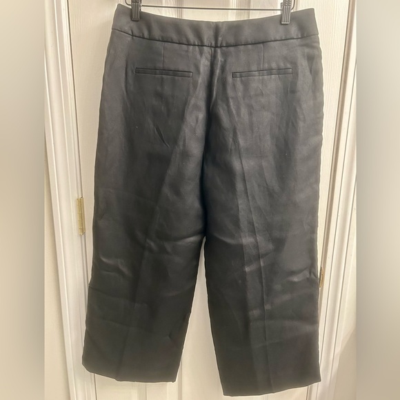 NWT J Crew Black High-rise pleated pant in linen blend - Picture 2 of 3